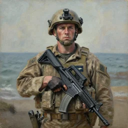 Navy SEAL Old painting to help with ptsd
