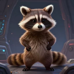 closeup portrait anthropomorphic mass effect raccoon standing in a spaceship, confident pose, particle effects, digital painting, concept art, matte, sharp focus, volumetric lighting, illustration, hearthstone, artgerm, moebius, wlop, craig mullins, alphonse mucha