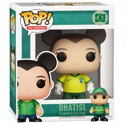 Funko Pop of Mickey wearing a Brazilian National Team t-shirt.