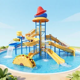 a taco bell themed waterpark