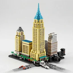 model of manhattan made from legos, dslr,