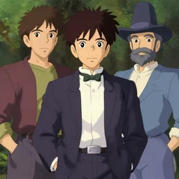 Lofi formal portrait Ghibli style by Yoshitaka Amano and Wayne Barlowe and Ed Binkley and Tim Burton