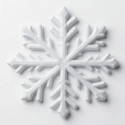 silk snowflake with a pretty face in the middle