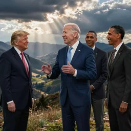 Joe Biden with Trump and Obama friends