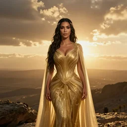 kim kardashian as daenerys targaryen golden hour cinematic