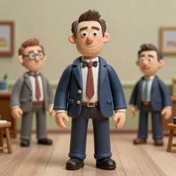 product photography of a claymation action figure stylish gentleman steve buscemi, depth of field, zeiss lens, detailed, centered, by erwin olaf, joop geesink, wes anderson, breathtaking, 8 k resolution, extremely detailed, beautiful, establishing shot, realistic materials, hyperrealistic
