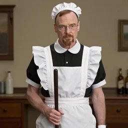 walter white wearing a maid dress