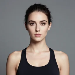 a masterpiece portrait photo of a beautiful young woman yoga instructor who looks like a succubus mary elizabeth winstead, symmetrical face