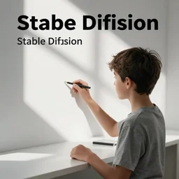 a young lad trying to figure out stable diffusion
