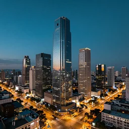 Techno city, extreme wide shot