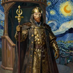realistic medieval painting of doctor doom from fantastis 4 movie as van gogh in pulpit, fine art, trending on artstation, smooth draw, sharp focus, digital art, created by michaelangelo, bright colors.