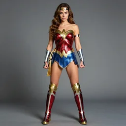 professional full length photograph of cara delevingne as wonder woman.  Extremely detailed. 8k