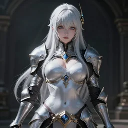 sakimi chan, curvy, fantasy armor, detailed face, white skin, dramatic lighting, tony sart, unreal engine
