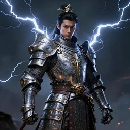 portrait shot an impressive strong knight warrior shaman king, very dramatic lightning, intricate, precise, 4 k, by marc simonetti and kim jung gi