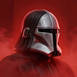 sheev palpatine head coming out of a red mist, trending on artstation, profile pic, centered, accurate anatomy, highly detailed, digital art,