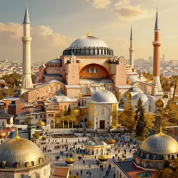 ilustration of istanbul 🇹🇷 in the golden age, prospering, luxurious, fantasy, detailed, volumetric, intricate details, raytracing, great complexity, cinematic, film, 1 2 8 k, octane render, trending on artstation by james c christensen and mandy jurgens