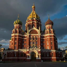 russian deconstrucvist architecture in red, yellow, and blue