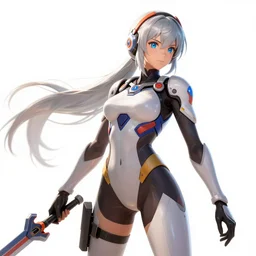 highly detailed, digital art, pixiv fanbox, trending on artstation, ray tracing, volumetric lighting, sharp focus, hq, overwatch style tank female character, long messy wild white hair and blue eyes, fur armor, character concept design sheet, turnaround sheet, arcane, by artgerm, wlop, greg rutkowski, miyazaki hayao