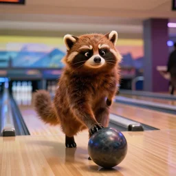 film still of Rocket Racoon goes bowling in the new Avengers movie, 4k