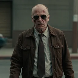 film still of zombie zombie saul goodman as a zombie in better call saul, 4 k