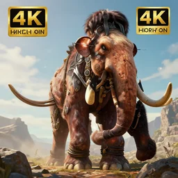 photo of a mechanised mammoth in the style of horizon zero dawn, highly detailed, 4 k, hdr, smooth, sharp focus, high resolution, award - winning photo