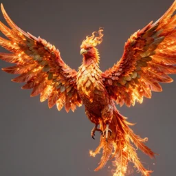 hyperdetailed image of a detailed flaming phoenix wings spread 8 k extremely detailed hd hyperrealism unreal engine