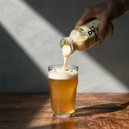 “ a hipster squeezing mayonnaise into his glass of ipa ”