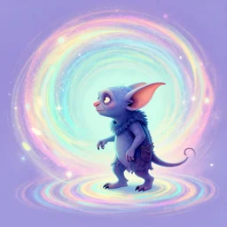 side profile, male gremlin! rogue, gloomhaven, luminescent, colorful swirly magic ripples, pastel colors, by greg manchess, huang guangjian, gil elvgren, sachin teng, greg rutkowski, jesper ejsing, ilya kuvshinov