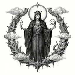 sacred vampire, acanthus scroll, ceremonial clouds, dripping paint, fibonacci rhythm, artstation, art germ, wlop, karol bak, christopher balaskas, ross tran