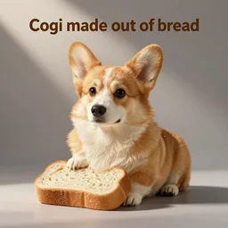 “corgi made out of bread”