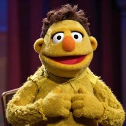 Steve Carell reimagined as a Muppet, photorealistic