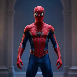 cinematic still of spiderman in alita : battle angel ( 2 0 1 9 ), xf iq 4, f / 1. 4, iso 2 0 0, 1 / 1 6 0 s, 8 k, raw, dramatic lighting, symmetrical balance, in - frame