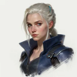a digital painting of a cyberpunk sansa stark, a character portrait by artgerm, trending on artstation, fantasy art, ilya kuvshinov, artstation hd, artstation hq.