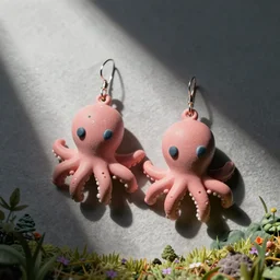 kawaii octapus polymer clay earrings