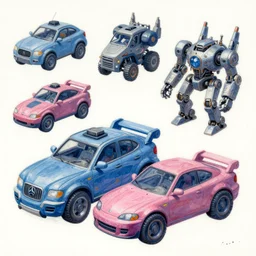 game asset of bioshock vehicles and mech, in gouache detailed paintings, props, stylized, 2 d sprites, kitbash, arcane, overwatch, blue and pink color scheme, 8 k, close up