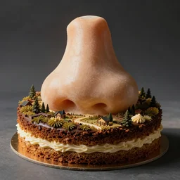 a cake made of noses