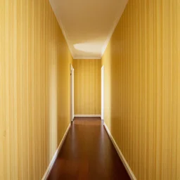 corridors that go on forever, yellow wallpaper