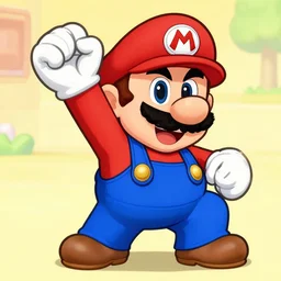 wario in a cartoon art style