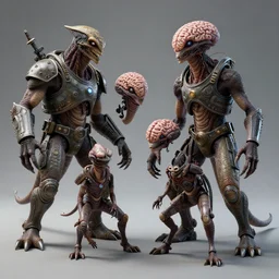 star wars creatures fights with aliens brainsuckers, dieselpunk, perfect faces, cinematic, fine details, studio lighting, subtle shadows, rendered in vue, art by ralph mcquarrie, photorealism, hyper realism, mental ray render, hyper detailed, canon eos r 3, f / 1. 4, iso 2 0 0, 1 / 1 6 0 s, medium shot, 8 k, raw, unedited, in - frame,