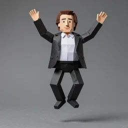 danny devito jumping jacks as papier - mache