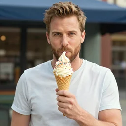 rob lowe as ice cream wthin conem sprinkles