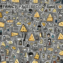traditional family propaganda advertising but everyone is cheese