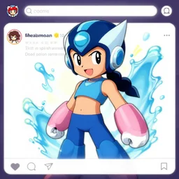 splashwoman from megaman pfp on a chat site in 2 0 xx