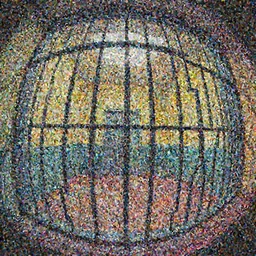 jail with cell bars, curved perspective, best on artstation, colorful sylvain sarrailh concept art, by peter chan, fish eye