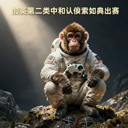 A monkey in a spacesuit