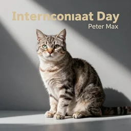 Cats celebrate international Cat Day by Peter Max