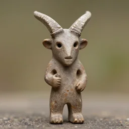 horned god, paleolithic figurine, macrophoto