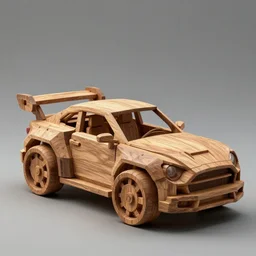 A Car made of wood, art by World of Warcraft Art Direction, art station, concept art,