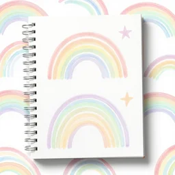 composition notebook pattern, multicolored pastel rainbow, artstation