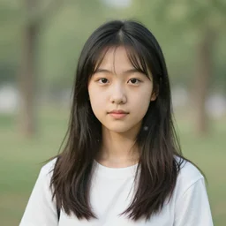 A decent young girl portrait by Zeng Fanzh.